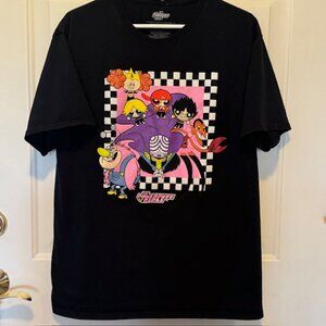 Powerpuff Girls Black Graphic Short Sleeve T-Shirt Size Large
